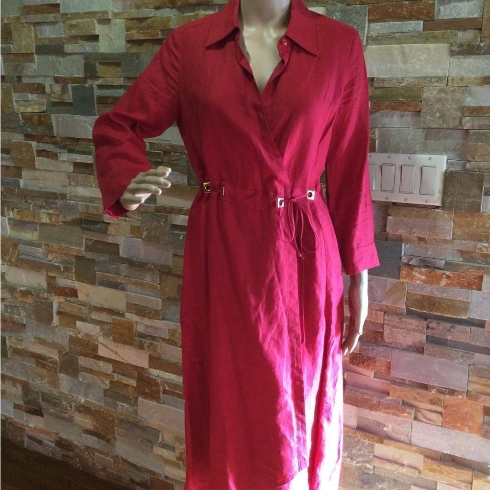 MAX MARA Linen Wrap dress.
